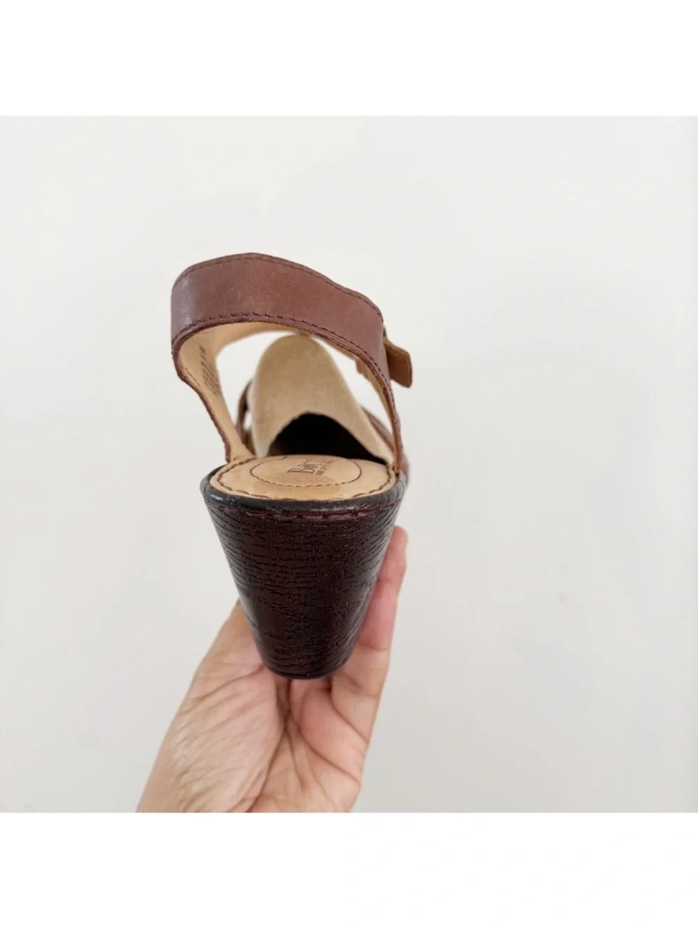 Børn Brown Leather Wedge Sandals
